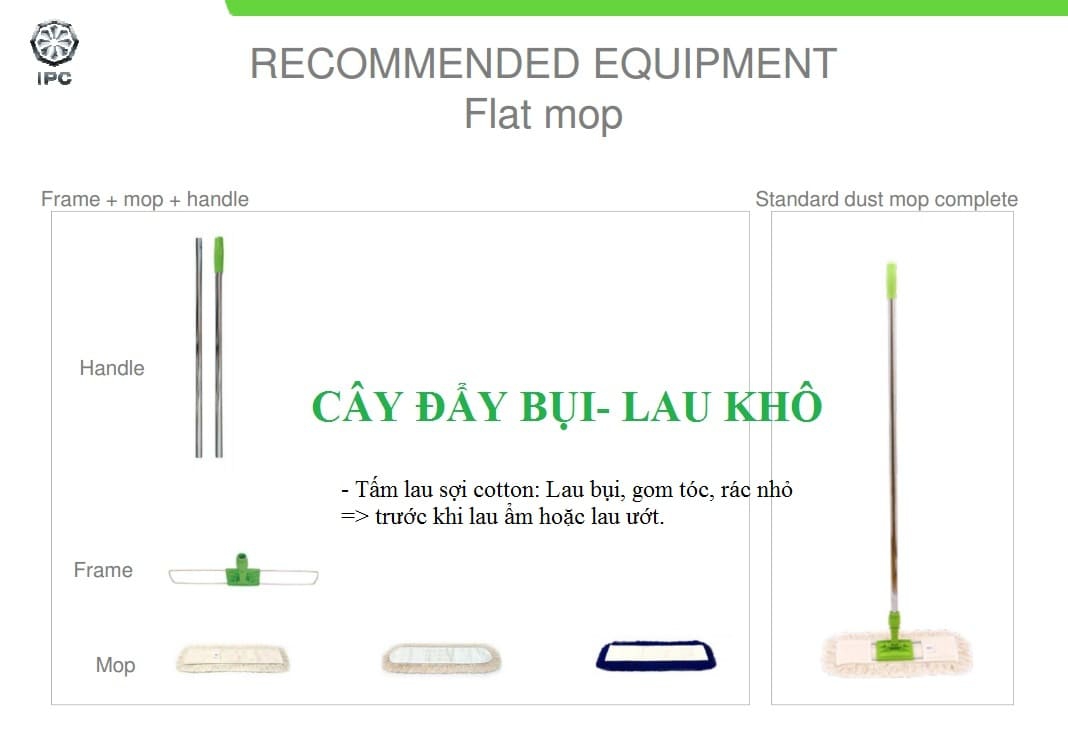 cây đẩy lau khô bệnh viện