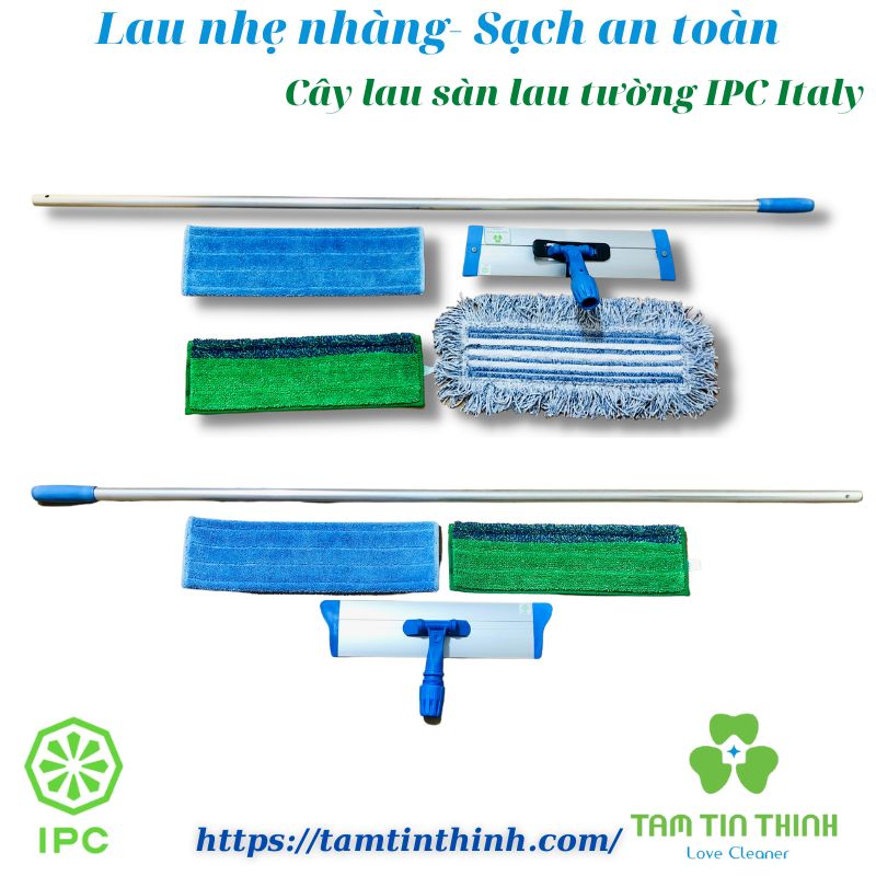 Cây Lau Sàn Lau Tường Cho Gia Đình Doanh Nghiệp IPC Italy 13 Cây lau sàn lau tường bàn lau chữ nhật tấm lau dán IPC Italy