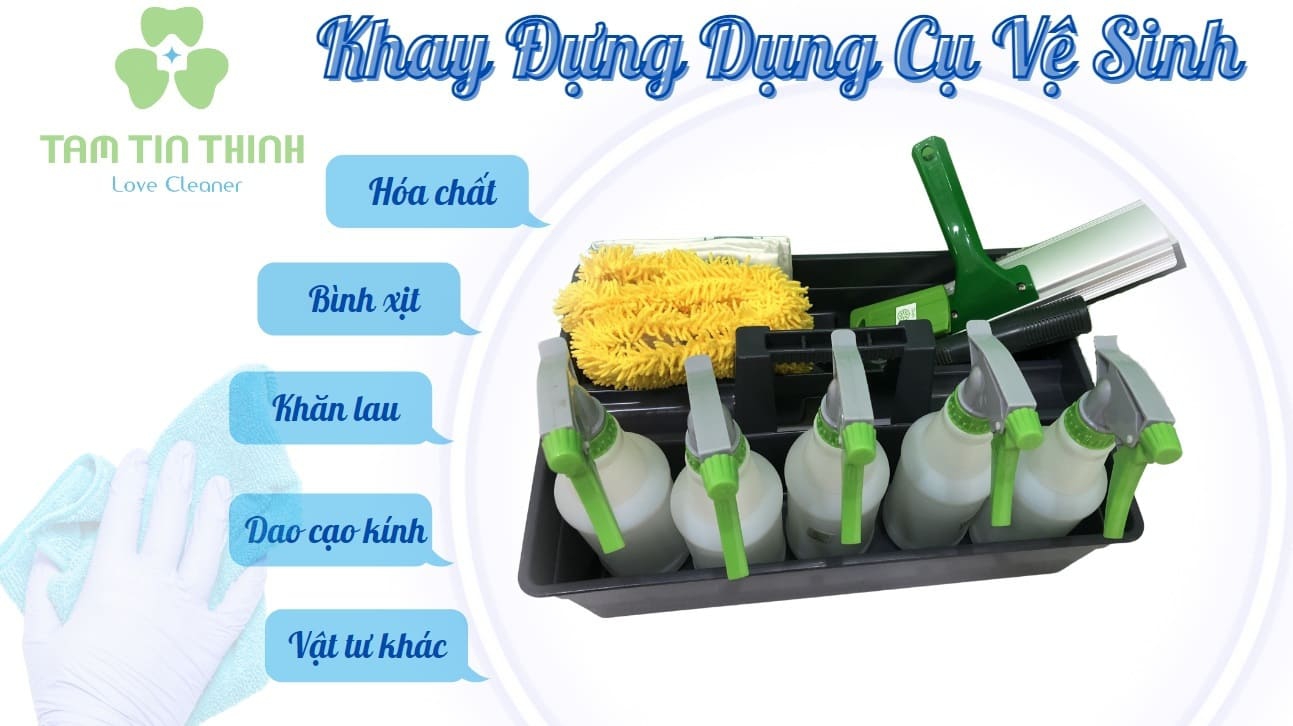 Khay đựng dụng cụ dọn vệ sinh