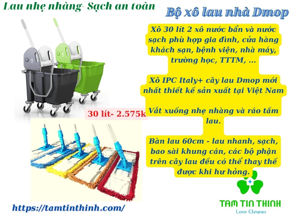 Bộ xô lau nhà thông minh Dmop mới nhất năm 2023