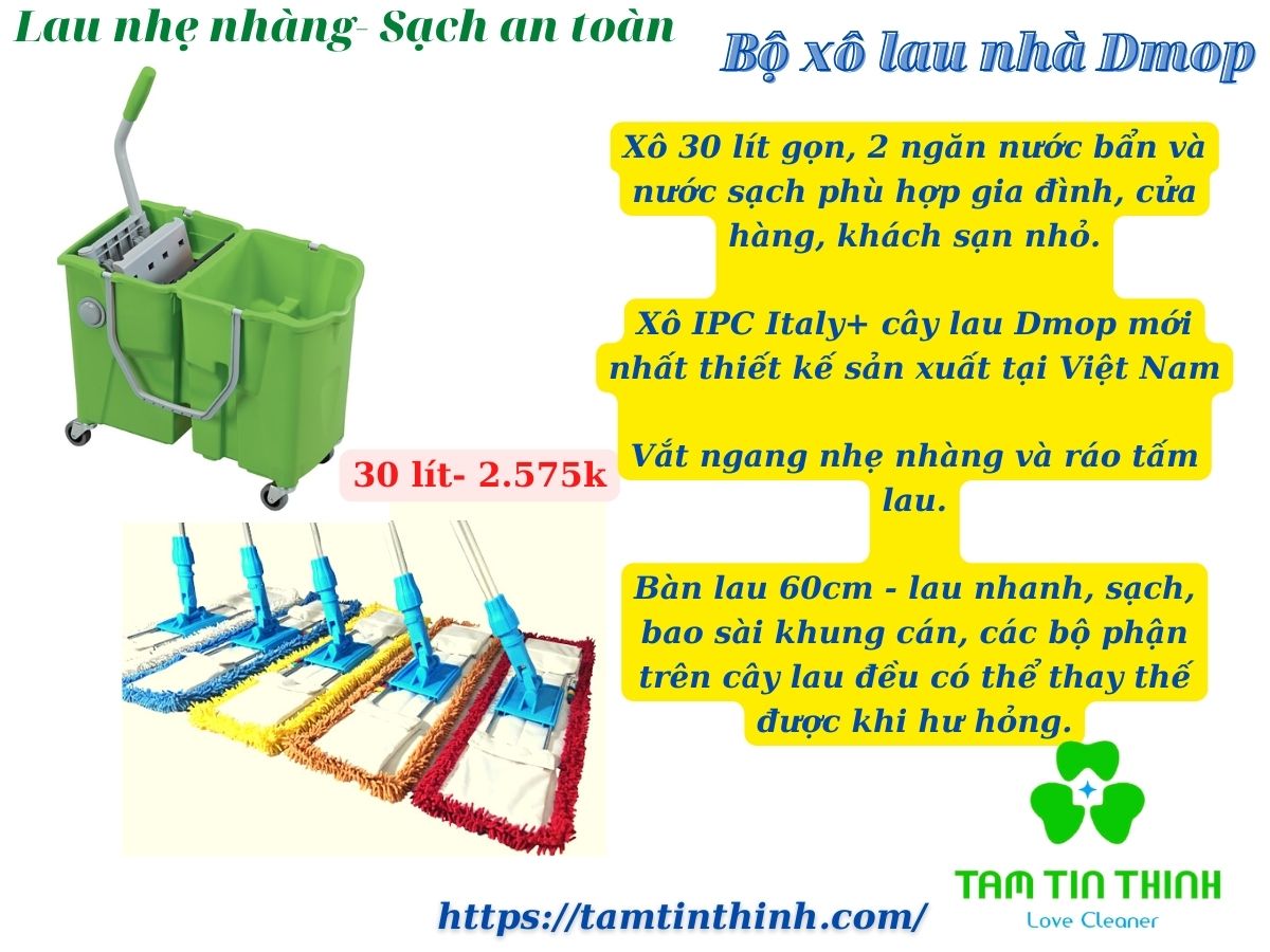 Bộ xô lau nhà thông minh Dmop mới nhất năm 2023