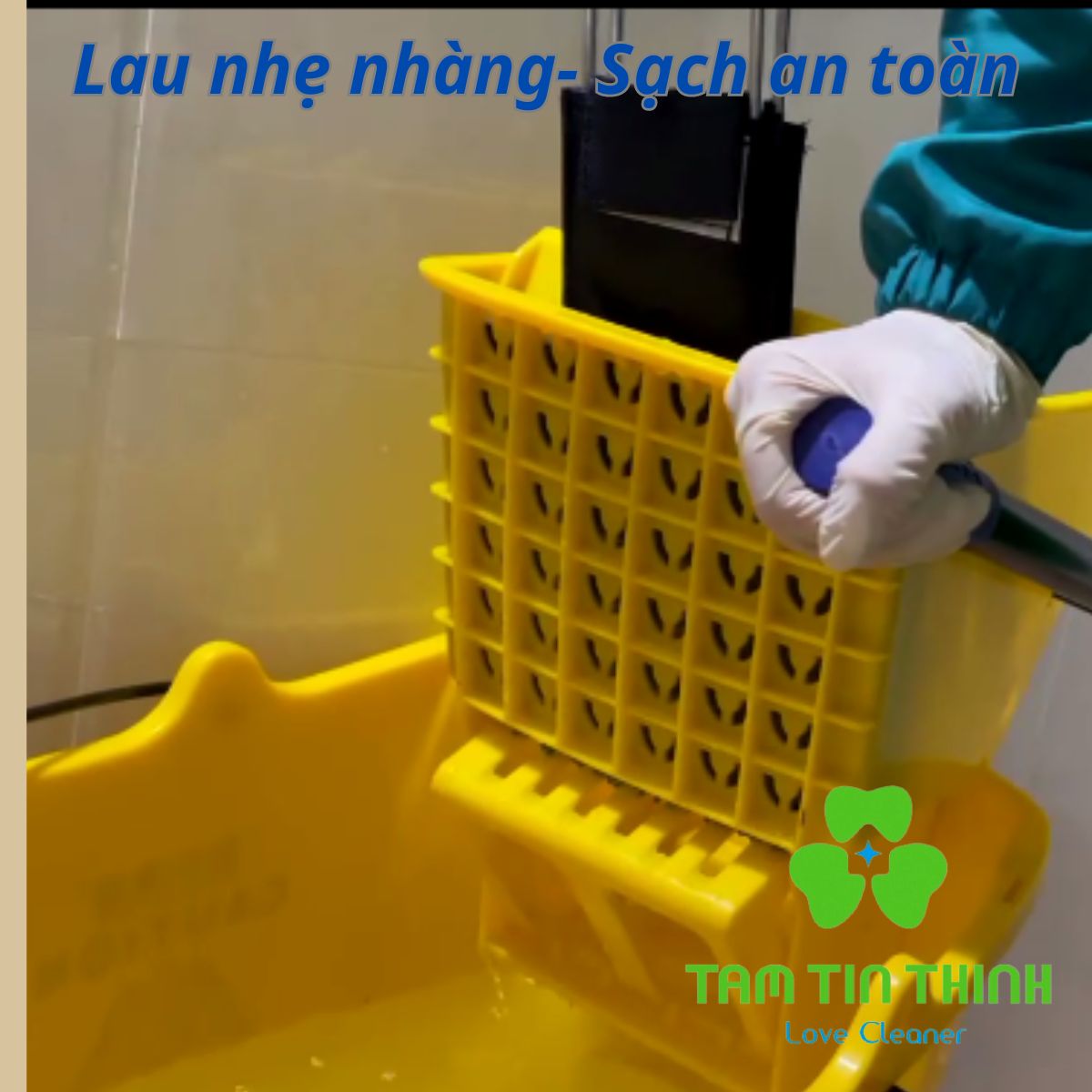 hướng dẫn dùng cây lau chữ nhật với xô vắt 