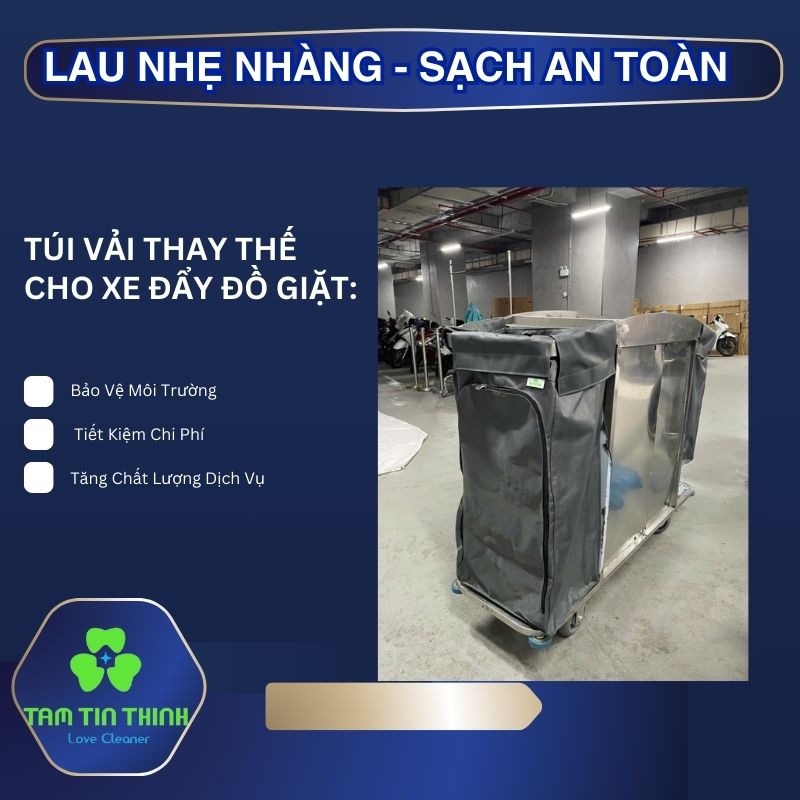 Túi Vải Thay Thế Cho Xe Đẩy Đồ Giặt: Lựa Chọn Thông Minh Cho Khách Sạn và Bệnh Viện 2 Túi Vải Thay Thế Cho Xe Đẩy Đồ Giặt