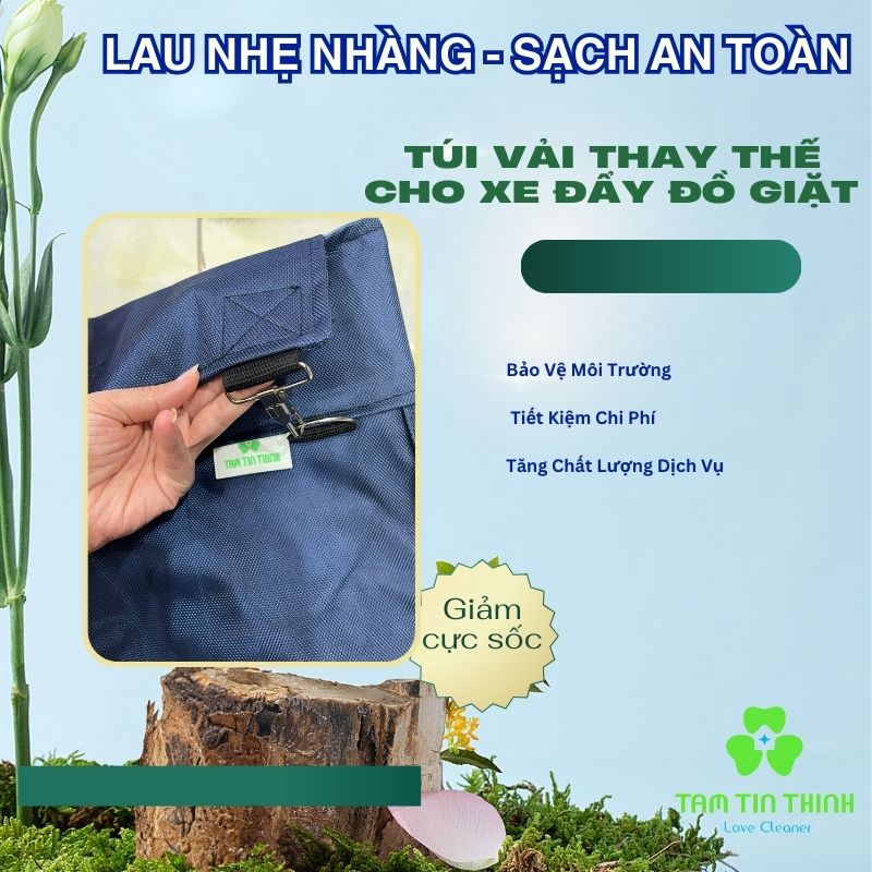 Túi Vải Thay Thế Cho Xe Đẩy: Giải Pháp Tiết Kiệm Và Bền Bỉ Cho Vệ Sinh Buồng Phòng 2 Túi Vải Thay Thế Cho Xe Đẩy Đồ Giặt