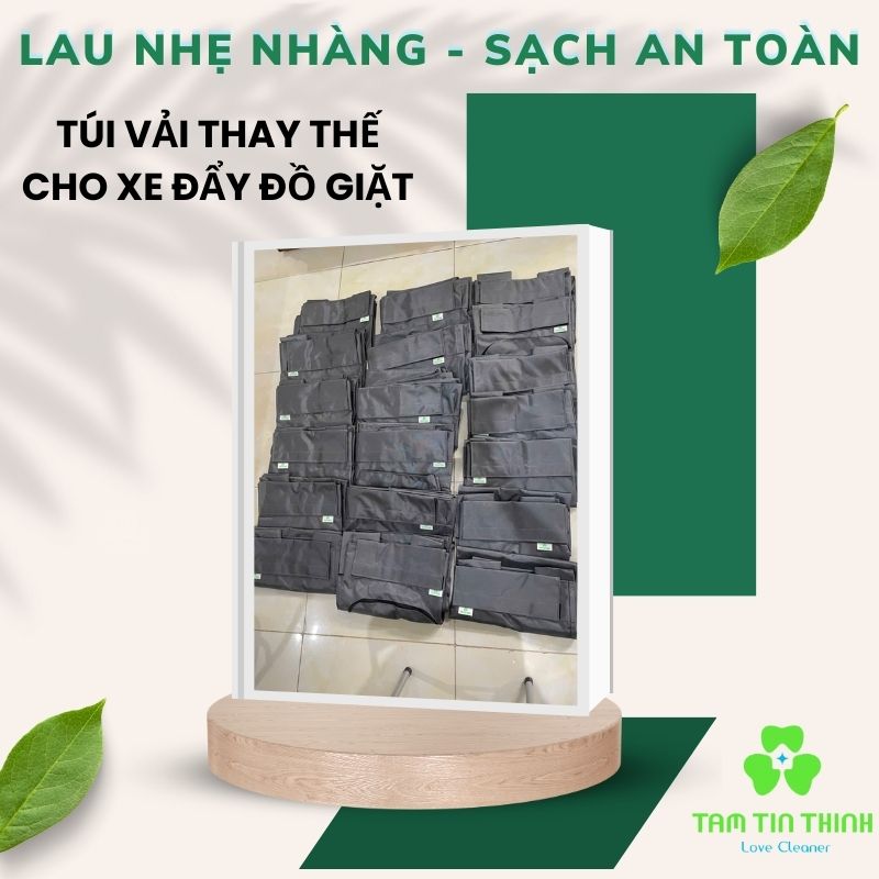 Túi Vải Thay Thế Cho Xe Đẩy: Giải Pháp Tiết Kiệm Và Bền Bỉ Cho Vệ Sinh Buồng Phòng 4 Túi Vải Thay Thế Cho Xe Đẩy Đồ Giặt