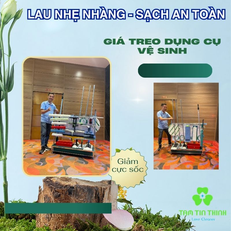 Giá Treo Cây Lau Sàn & Cây Lau Kính 1 Giá treo dụng cụ vệ sinh