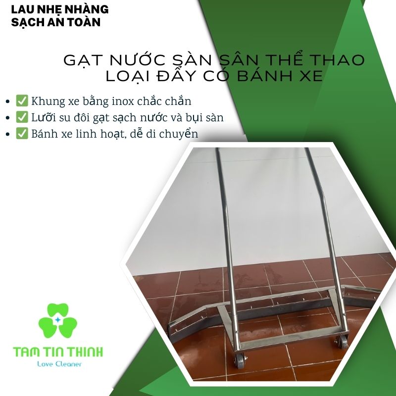 Xe Đẩy Gạt Nước Sàn Sân Pickleball Bằng Inox 304 – Thiết Bị Làm Khô Sân Chuyên Nghiệp Bền Bỉ Hiệu Quả 3 Xe đẩy gạt nước sàn