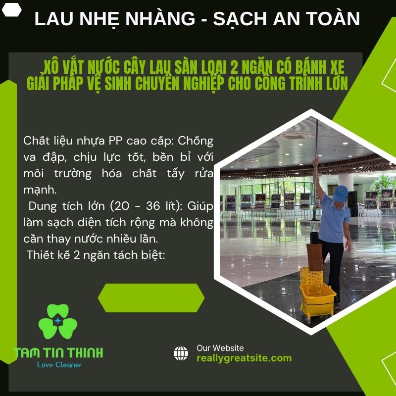 Combo Xô Vắt 24 Lít Kết Hợp Cây Lau Công Nghiệp Dmop 2 Combo Xô Vắt 24 Lít Kết Hợp Cây Lau Công Nghiệp Dmop