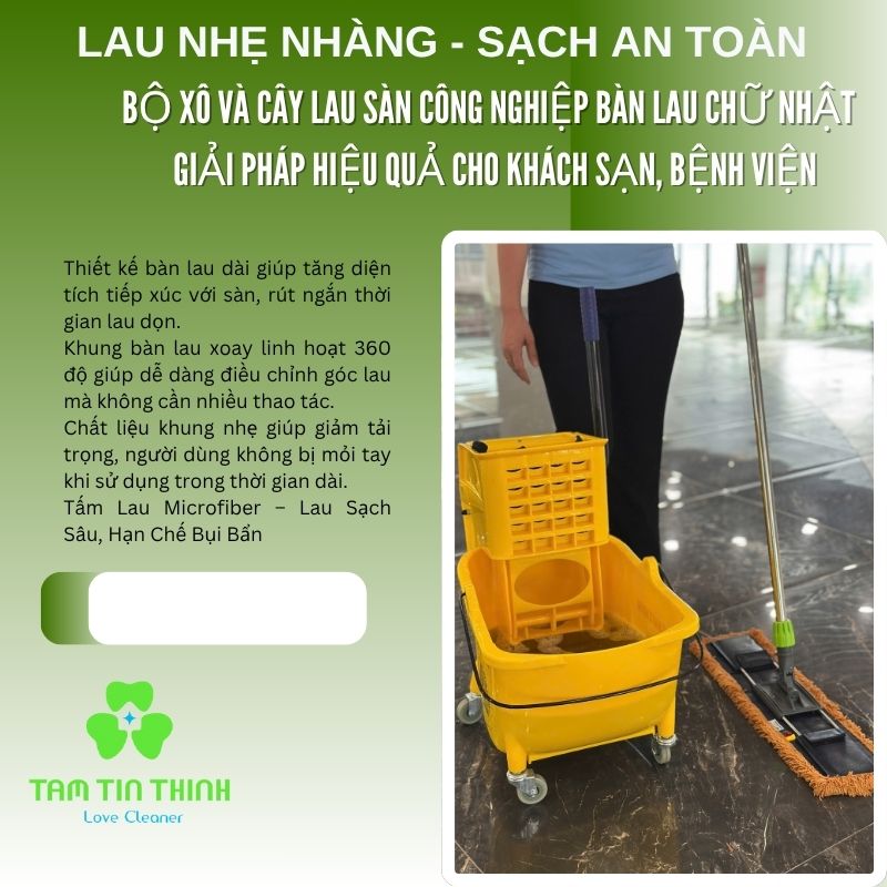 Combo Xô Vắt 24 Lít Kết Hợp Cây Lau Công Nghiệp Dmop 4 Combo Xô Vắt 24 Lít Kết Hợp Cây Lau Công Nghiệp Dmop