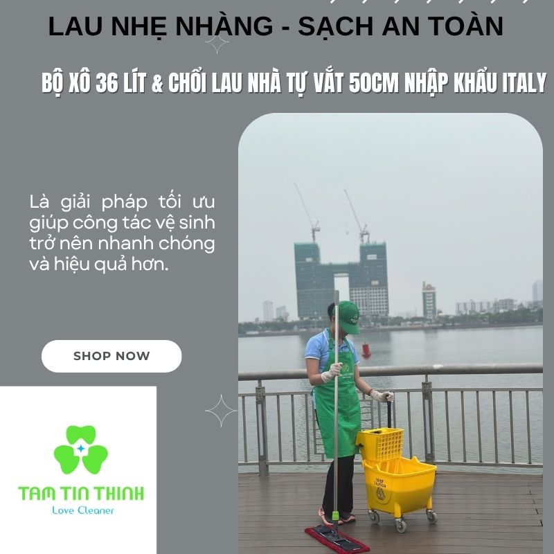 Bộ Xô Vắt 36 Lít Kết Hợp Cây Lau Công Nghiệp Dmop 3 Bộ Xô Vắt 36 Lít Kết Hợp Cây Lau Công Nghiệp Dmop