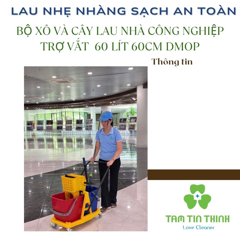Combo Xô Vắt 2 Ngăn 50 Lít và Cây Lau Công Nghiệp Dmop 4 Combo Xô Vắt 2 Ngăn 50 Lít và Cây Lau Công Nghiệp Dmop